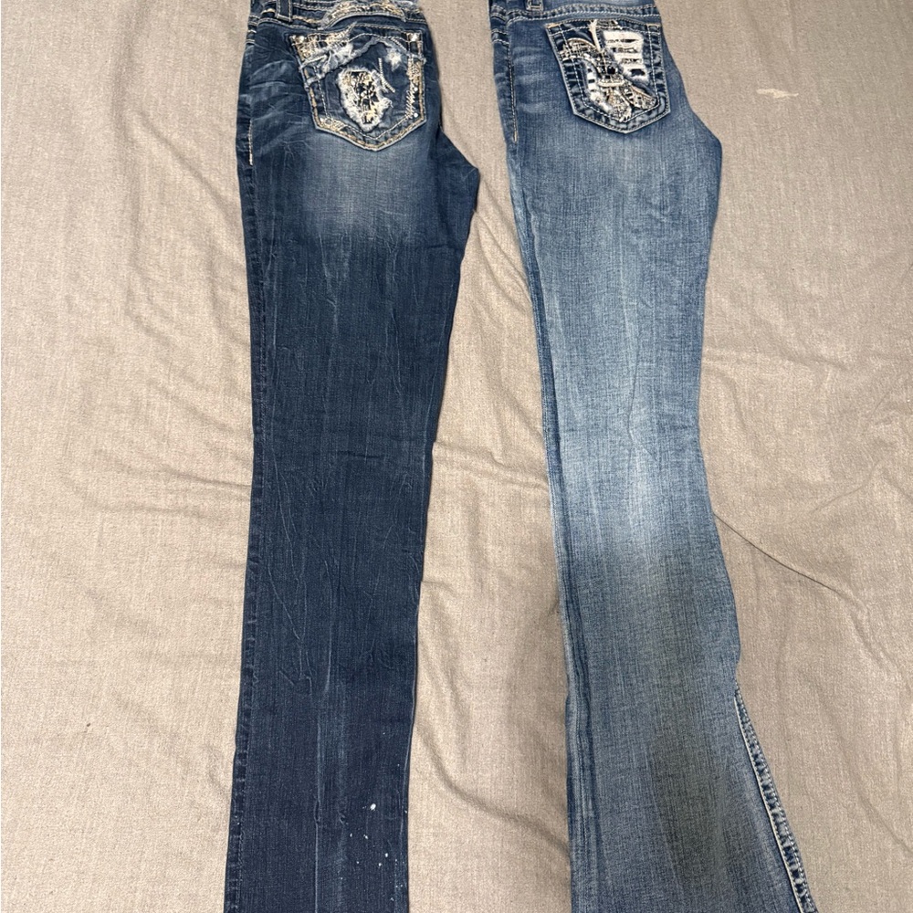 Miss Me Women's Distressed Blue Jeans